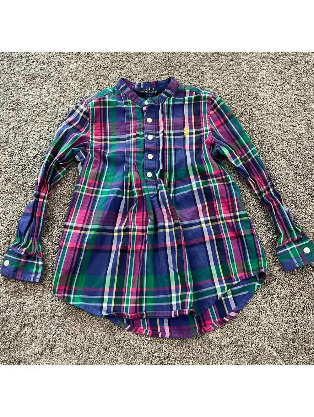 Polo Ralph Lauren Girl's Youth Plaid Tunic Top size 5